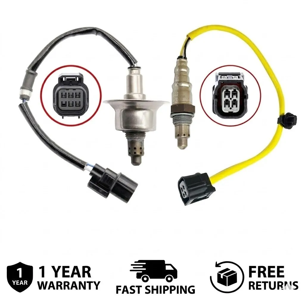 

2Pcs Upstream Downstream O2 Oxygen Sensor For Honda Civic 16-21 CR-V 17-21 1.5L Turbo Air Fuel Ratio Lambda Kit