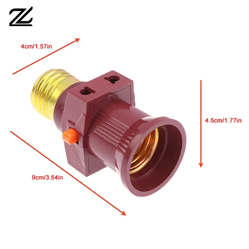 2PCS 111V- 240V E27 Screw Bulb Holder Convert To With Switch Lamp Socket LED Bulb Adapter With Switch Lamp Bulb Socket Adapter