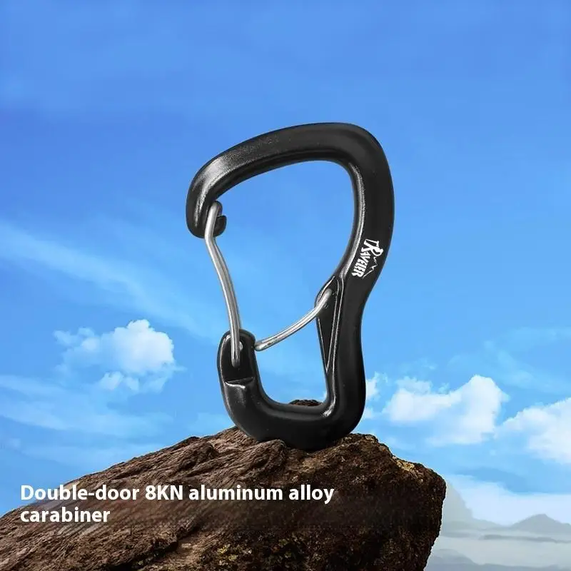 Outdoor Hammock Double Locking Buckle Multifunctional Aluminum Alloy Hanging Buckle Camping Hammock Quick Hanging Buckle