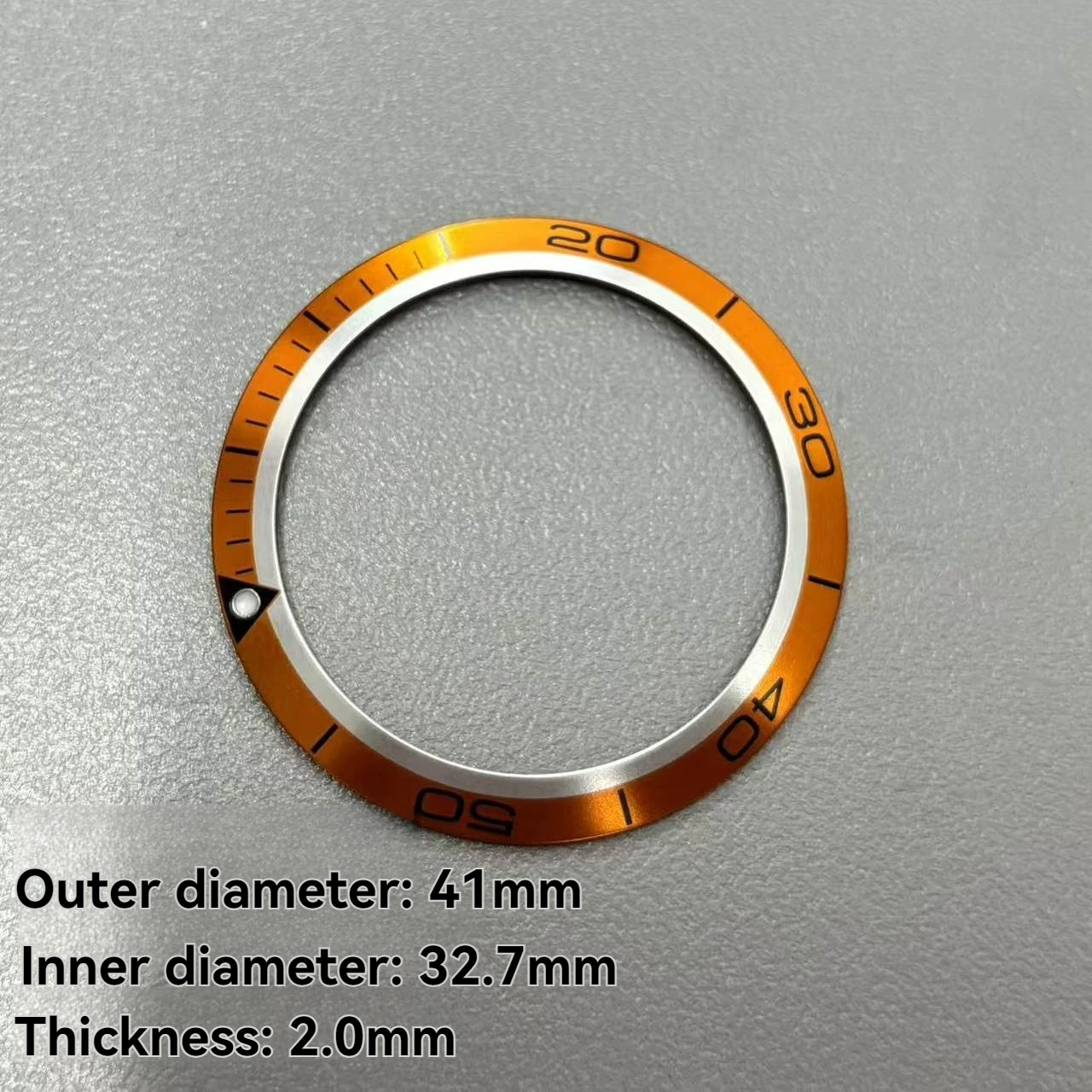For Omega Seamaster 600 Aluminum Ring Outer Ring 38mm 41mm Outer Diameter Bezel Mouth Dial Graduated Ring Black Orange - view 3