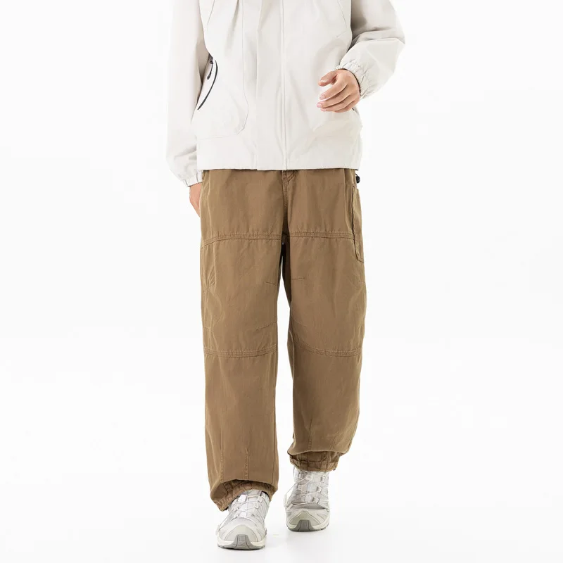 

2025 New Model Men's New Style Outerwear Functional Trendy Casual Straight-Peaked Cargo Pants with Multiple Pockets