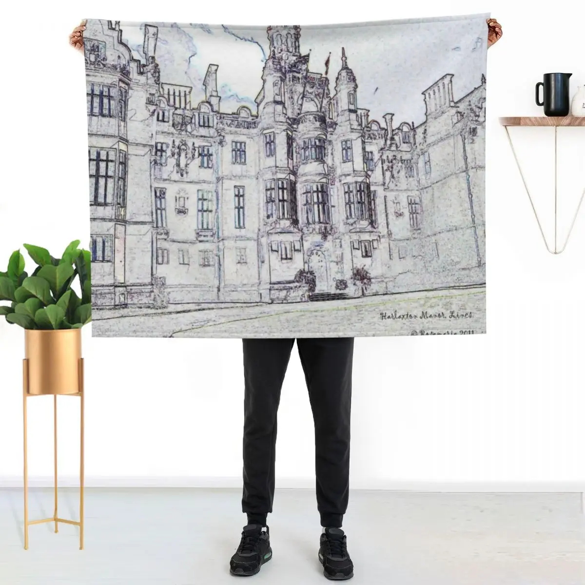 

Harlaxton Manor Throw Blanket Luxurious Soft Blanket Holiday Gift for Family
