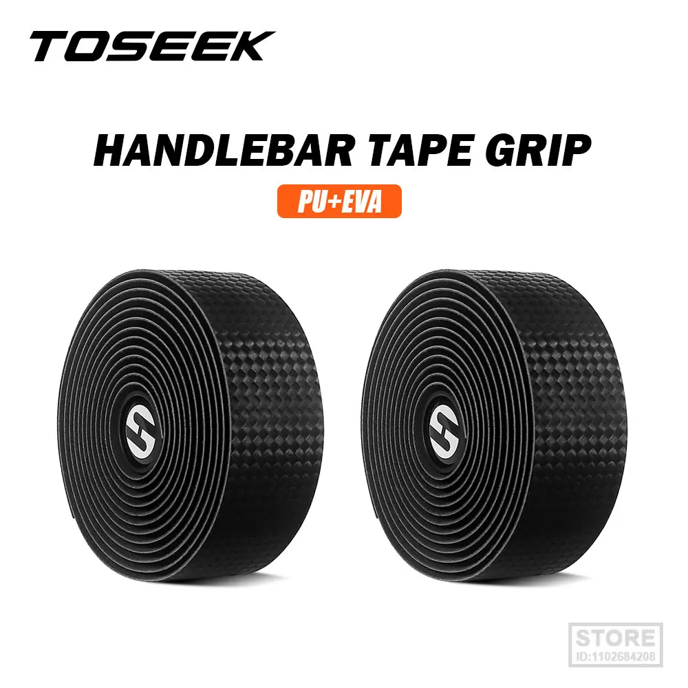 TOSEEK Road Bike Tape Bicycle Handlebar Tapes 3K Carbon Woave PU Leather  Accessories