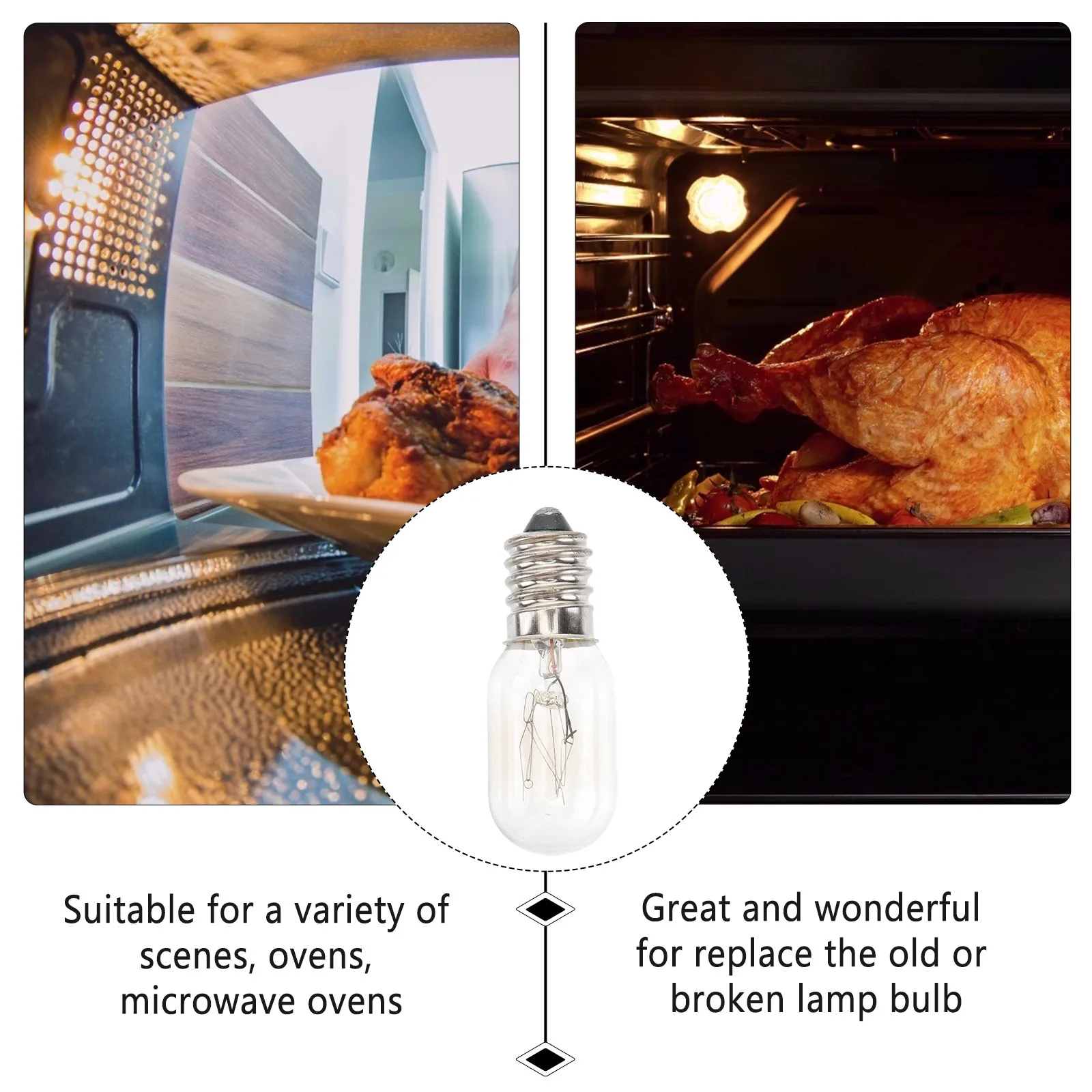 4 قطعة 220 فولت 15 واط E14 الثلاجة ضوء لمبة دافئة الأبيض 2700 كيلو لفرن الميكروويف الثلاجة التهوية الثلاجة ضوء لمبة #2