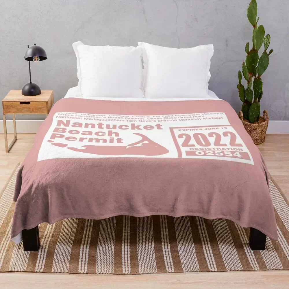 

Nantucket off road permit 2022 Throw Blanket Soft Comfort Blanket for Reading Watching TV