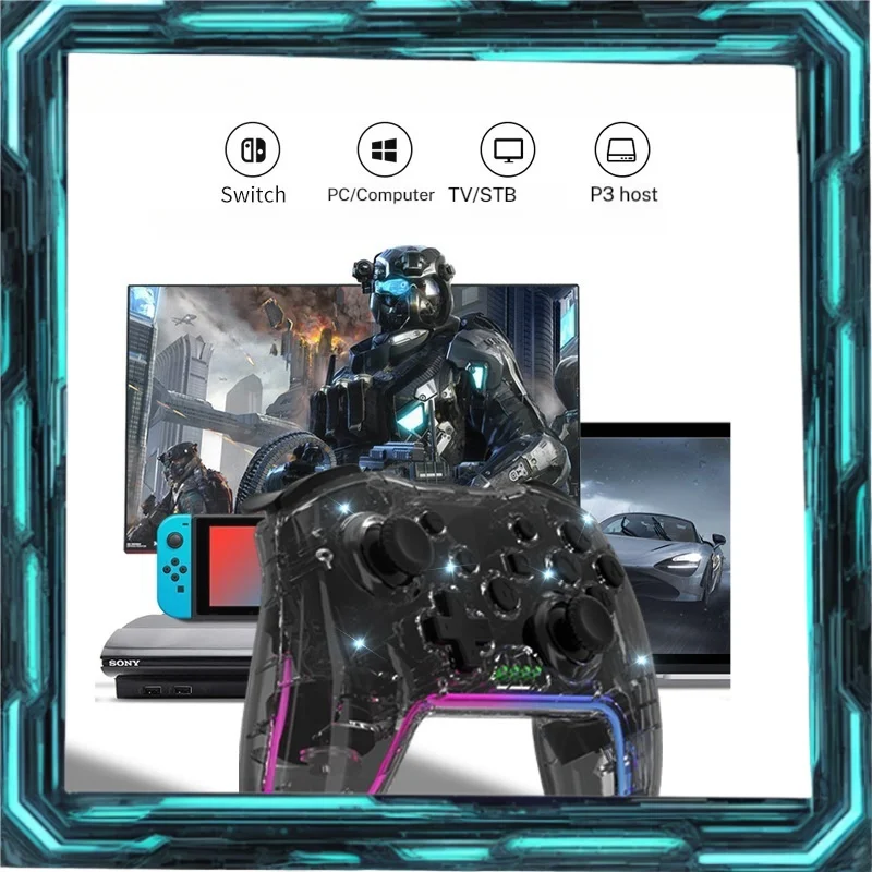 สวิตช์จับ Awakens การสั่นสะเทือน การตรวจจับการเคลื่อนไหว คอมพิวเตอร์พีซี คอนโทรลเลอร์เกมไร้สาย Bluetooth ฟังก์ชั่นปลุกเกมไม่จํากัด