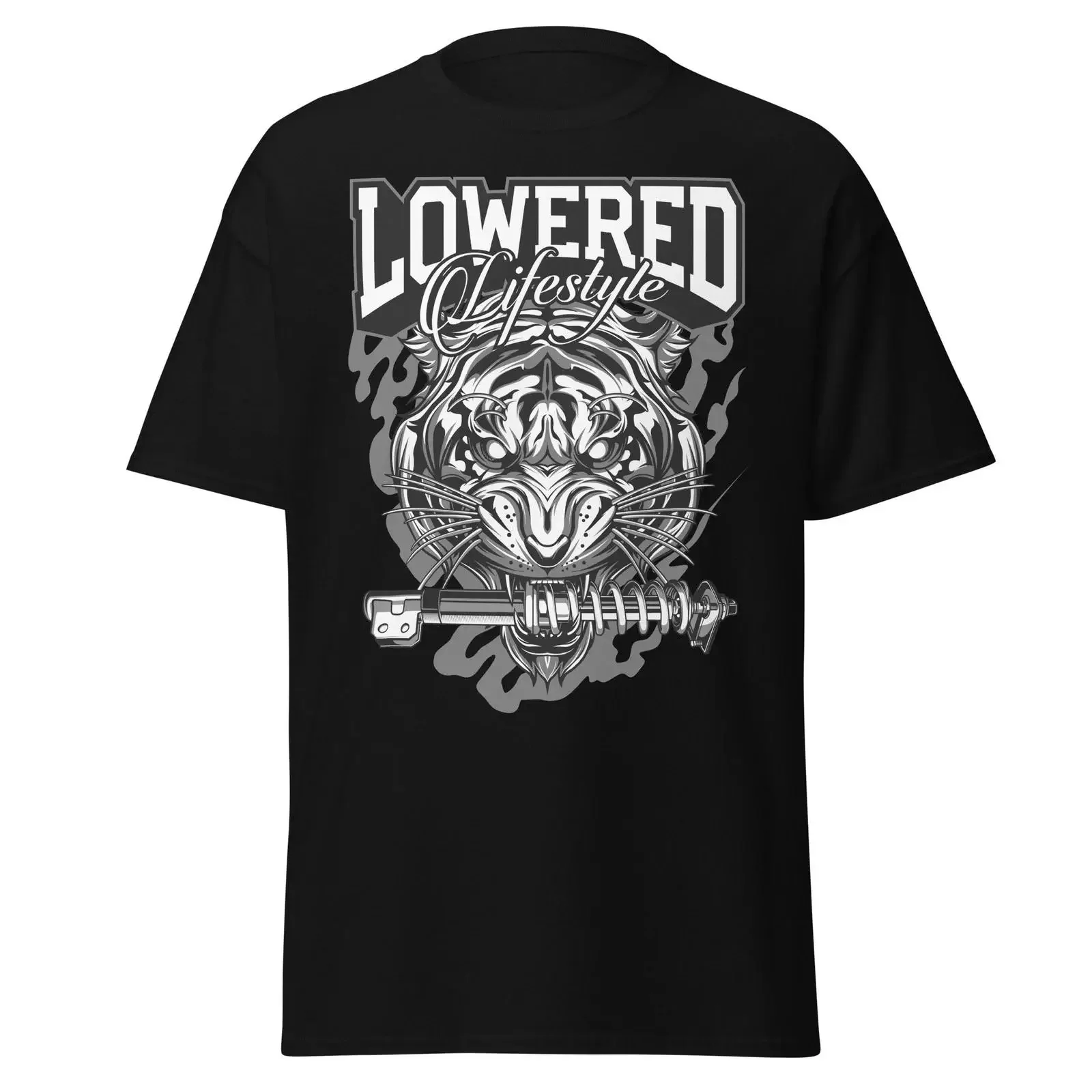 Men's JDM Lowered Lifestyle T Shirt Size S 5XL vintage Washed Comfortable Stretched streetwear Top For Everyday Wear graphic