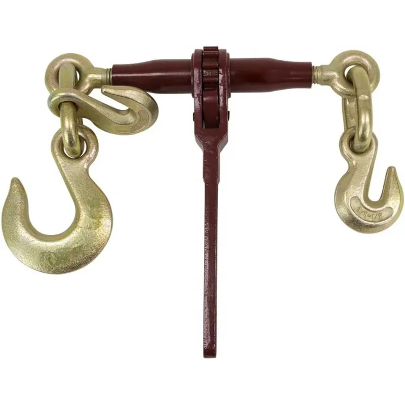 Heavy Duty Specialty Pro Ratchet Chain   Hook | 1/2 Grab Hook & 5/8 Slip Hook - 1/2 Grab Hook | 15,000 Lbs Load Limit | Binde