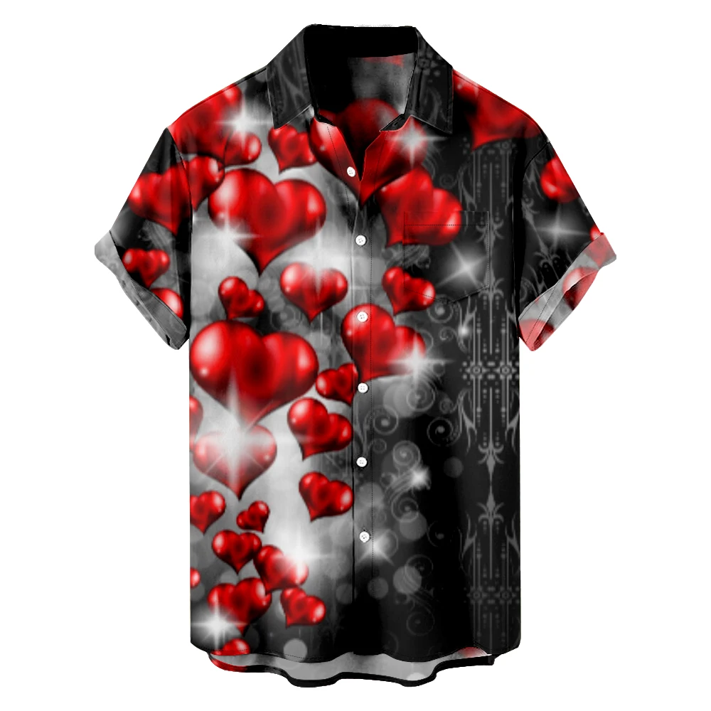 

Valentine's Day T-shirts 2024 Style New Summer Women Men Fashion Casual Short Sleeve Tee