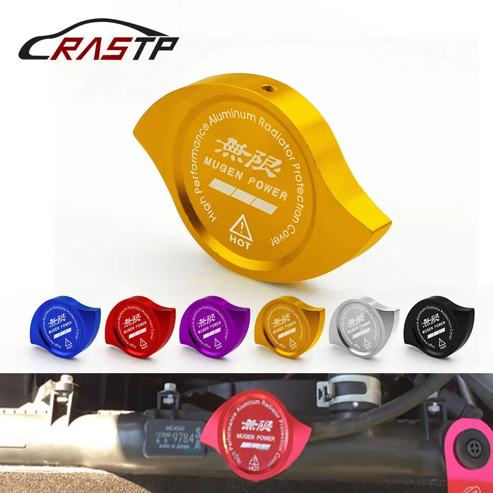 Cubierta de tapa de radiador de potencia de RASTP-MUGEN, compatible con HONDA ACURA CL CSX ILX MDX NSX RDX RL RLX RSX SLX TL TSX ZDX Vigor RS-CAP007