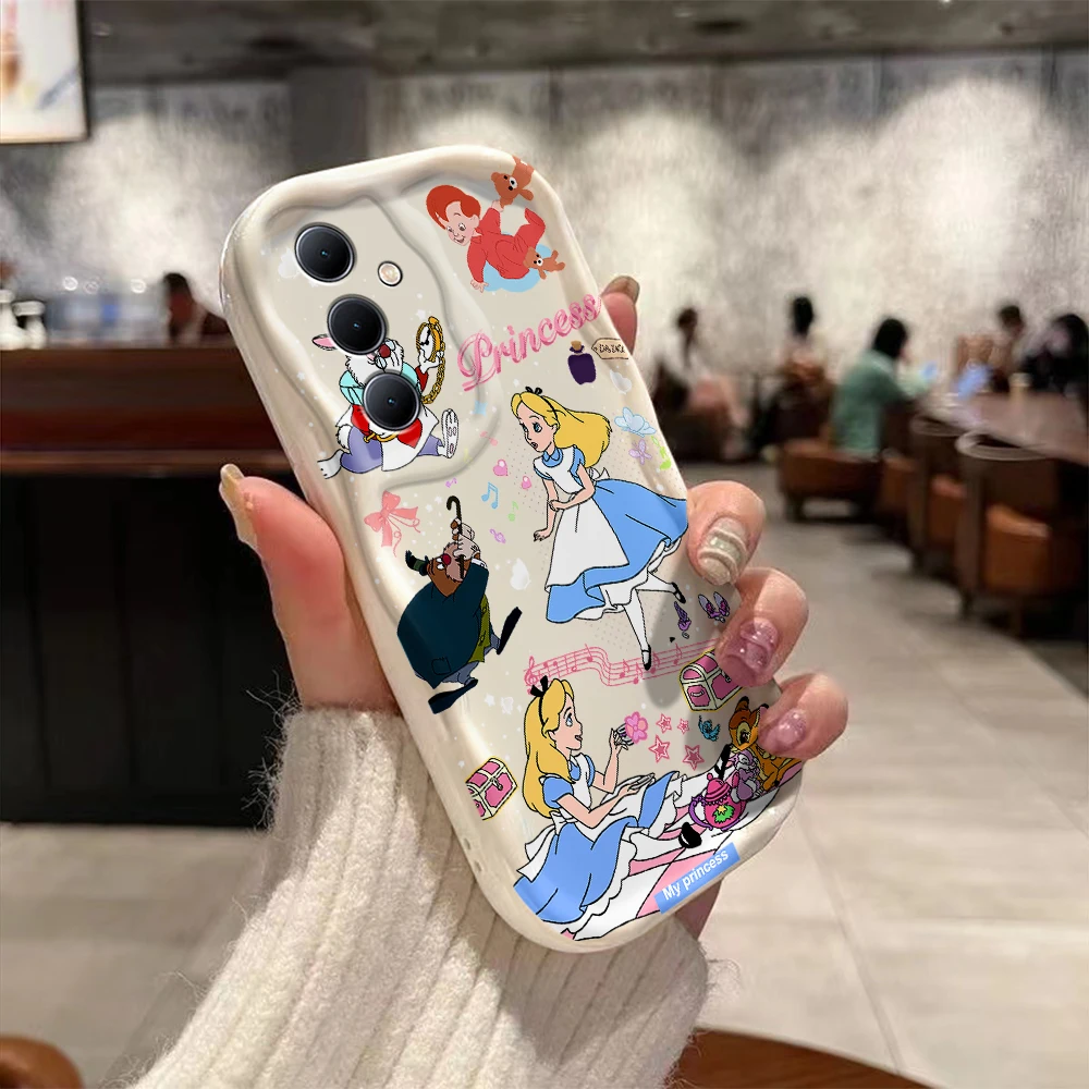 Coque de téléphone à motif de vague 3D pour OPPO Realme, étui drôle, blanche neige, mignon, modèles 12, 11, 10, 9, 8, 7, 7i, 6, 5 Pro Plus, C67, C55, C31, C35, C11, C12, C15, C20, C21Y