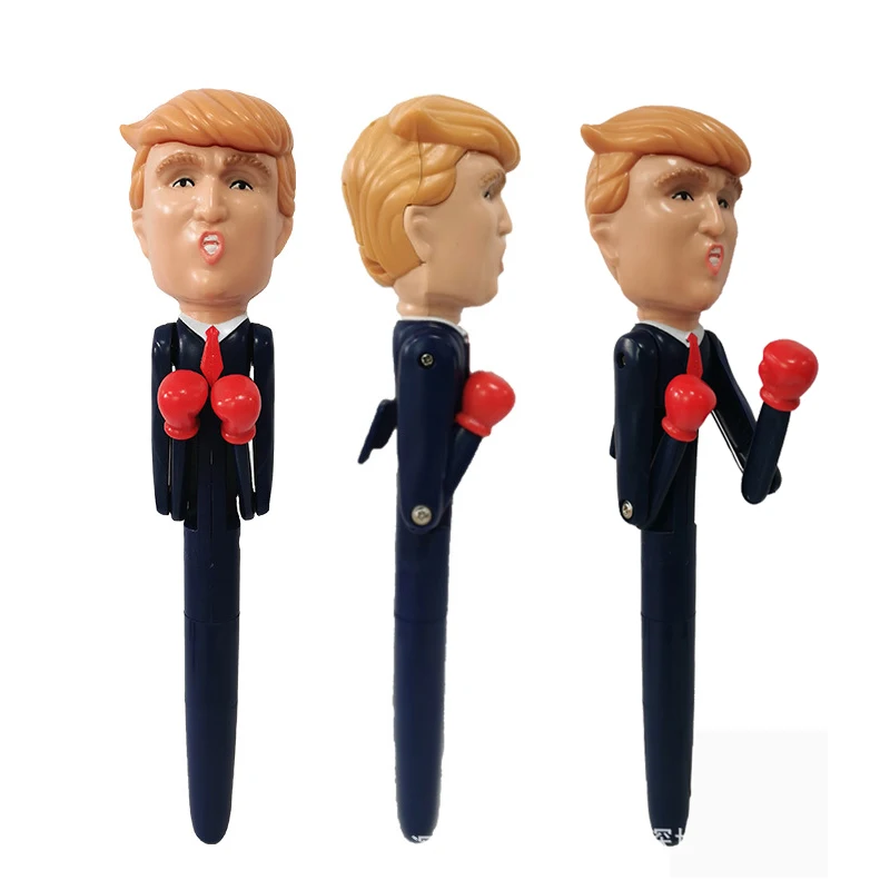 Funny Trump Boxing Pen Talking Trump Pen with Real Voice Stress Relief Boxing Press Retractable Pen for Adults Gag Gifts