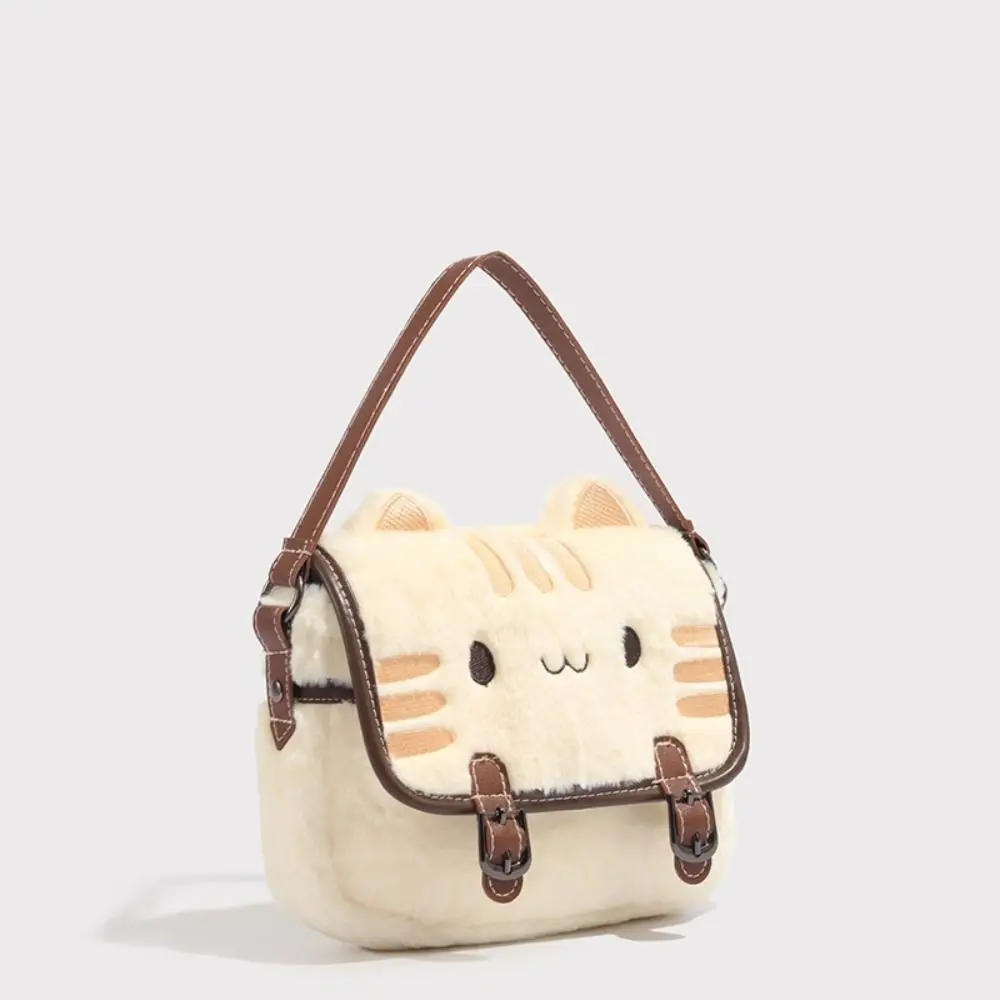 Niedliche Clutch-Tasche, Plüsch-Rucksack, pelzige Katzentasche, bezaubernde Kätzchen-Handtasche für Damen und Kinder, Cartoon 2025, neue Kätzchen-Handtasche – Detail 3