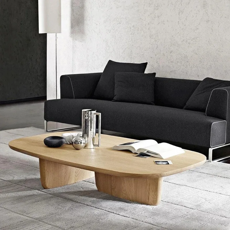 Low table Japanese solid wood tea Log small apartment B & B rectangular coffee Home living room Tea Creative t