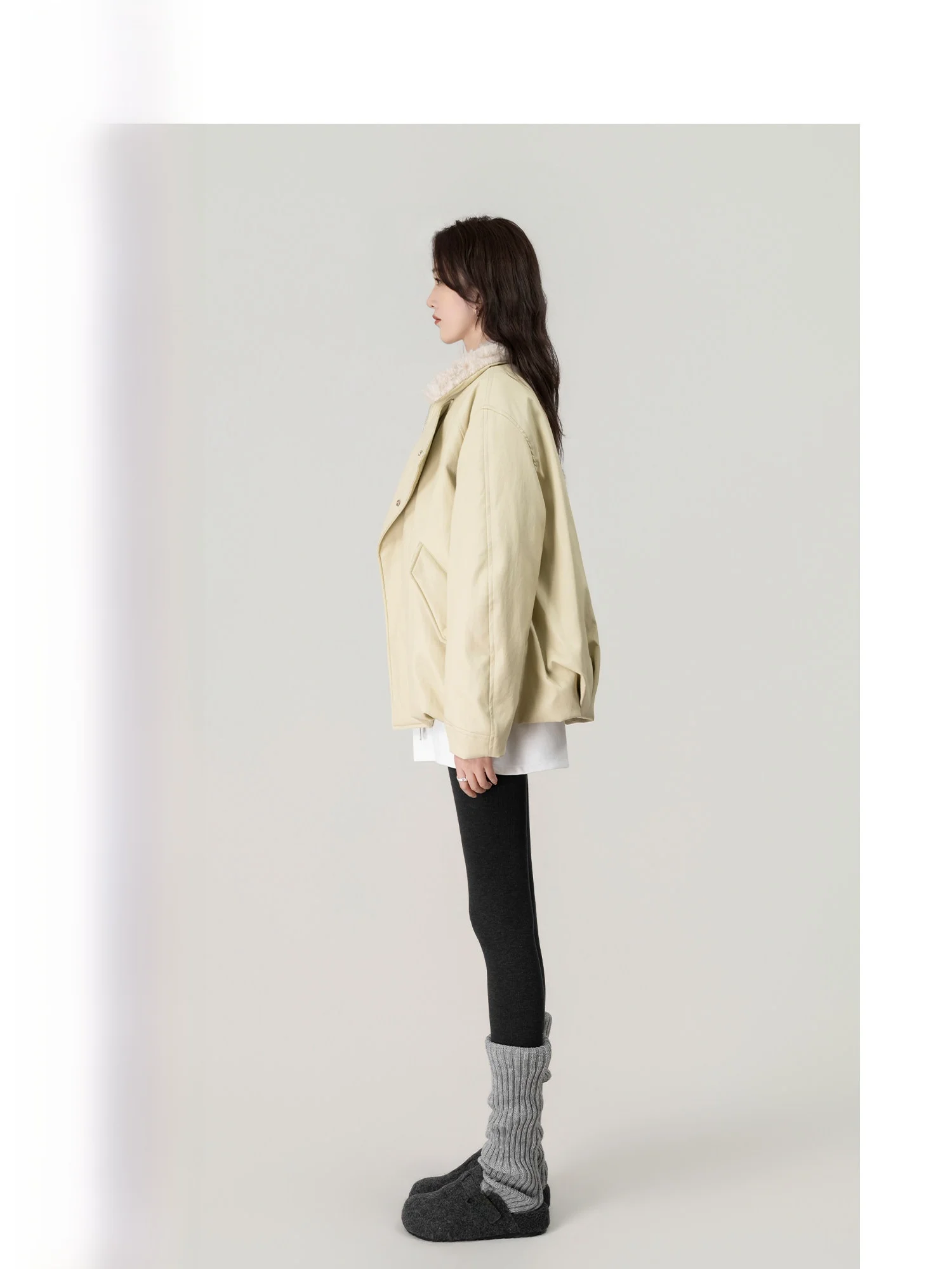 

Женская утепленная кожаная куртка-пуховик с волнистым дизайном, корейский стиль, длинный рукав, на молнии