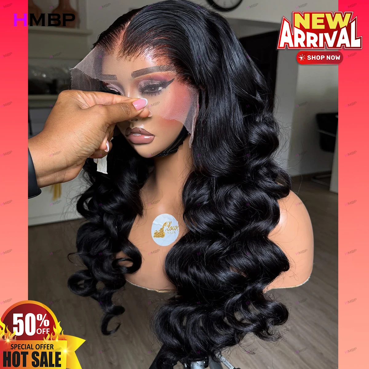 شعر مستعار مموج بدون صمغ باروكات أمامية من الدانتيل شعر بشري جاهز للارتداء 360/13X6 HD باروكات من الدانتيل شعر مستعار مقطّع مسبقًا 30 32 بوصة للنساء #2