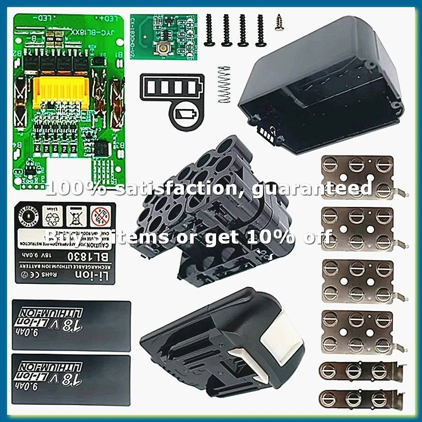 BL1890B Lithium Battery Case PCB Balance Charging Protection Board Shell for 18V BL1860 9.0Ah LED Indicator-A49I