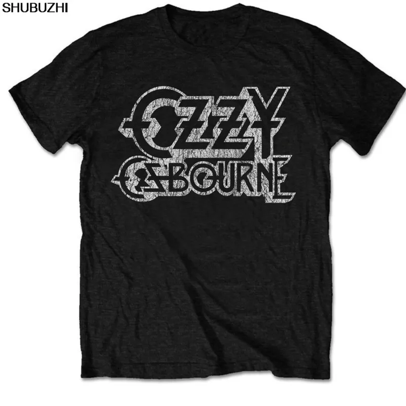 Ozzy Osbourne 'Vintage Logo' T-Shirt Fashion Summer Paried T Shirts Top Tee Men T Shirt Great Quality Funny Man Cotton sbz1090