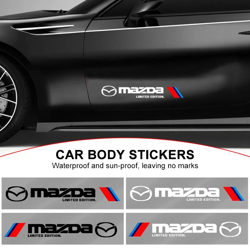 2pcs Emblem Motion Design Car Side Door Sticker Badge Decal Decoration for Mazda Alexa CX30 CX-4 CX5 CX-5 CX8 CX-8 Valve Stems