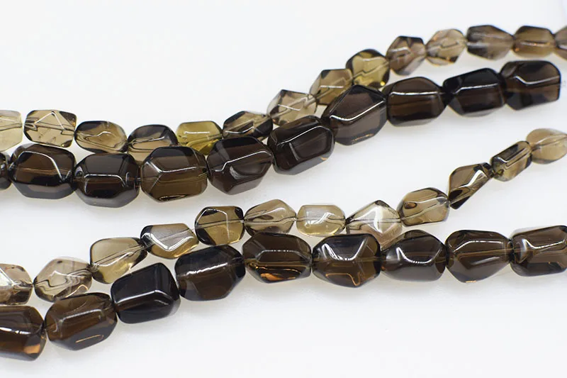 Smoky Quartz baroque faceted beads nature beads for making jewelry necklace 14inch FPPJ wholesale