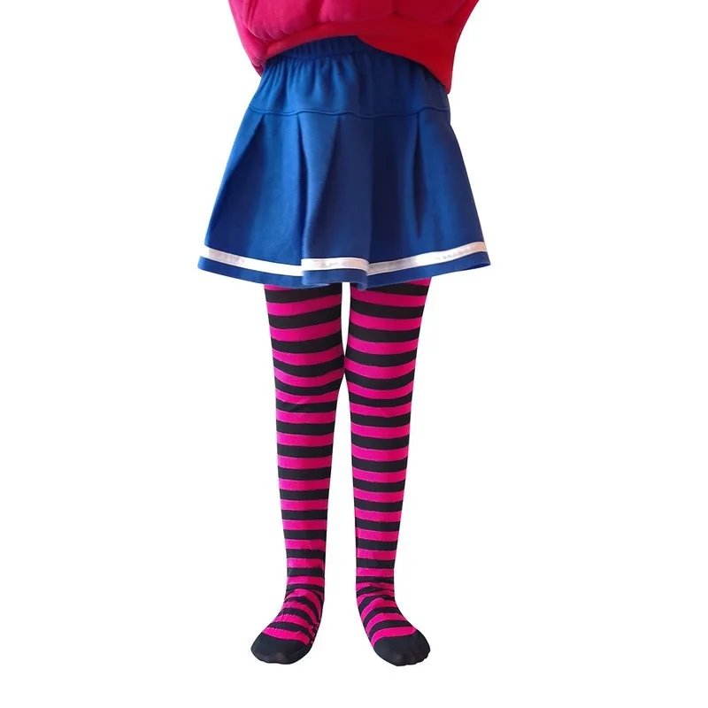 Baby Striped Tights Kids Girls Colorful Pantyhose for 6-8T Boys Halloween Costumes Children\'s Party Gift Kids Baby Stockings