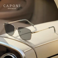 CAPONI-gafas de sol de aleación para hombre, lentes fotocromáticas polarizadas para conducir al aire libre, UV400, antideslumbrantes, clásicas, BS8086