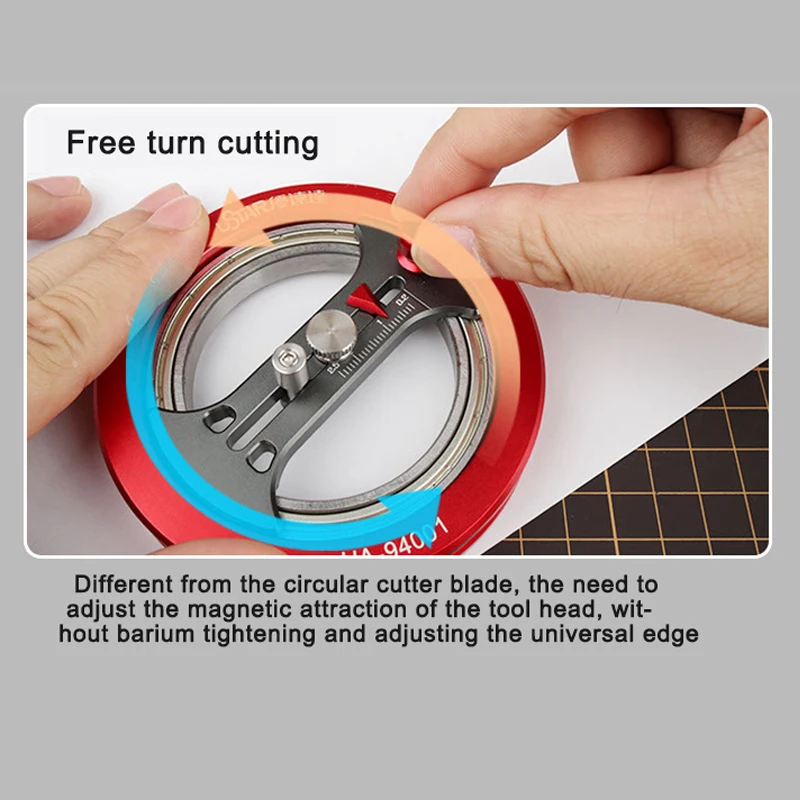 

UA-94001 Circular Cutter CNC Alloy Cutting Delimiting Machine Round Paper Cutter Adjustable Direction DIY Hand Tools For Plywood