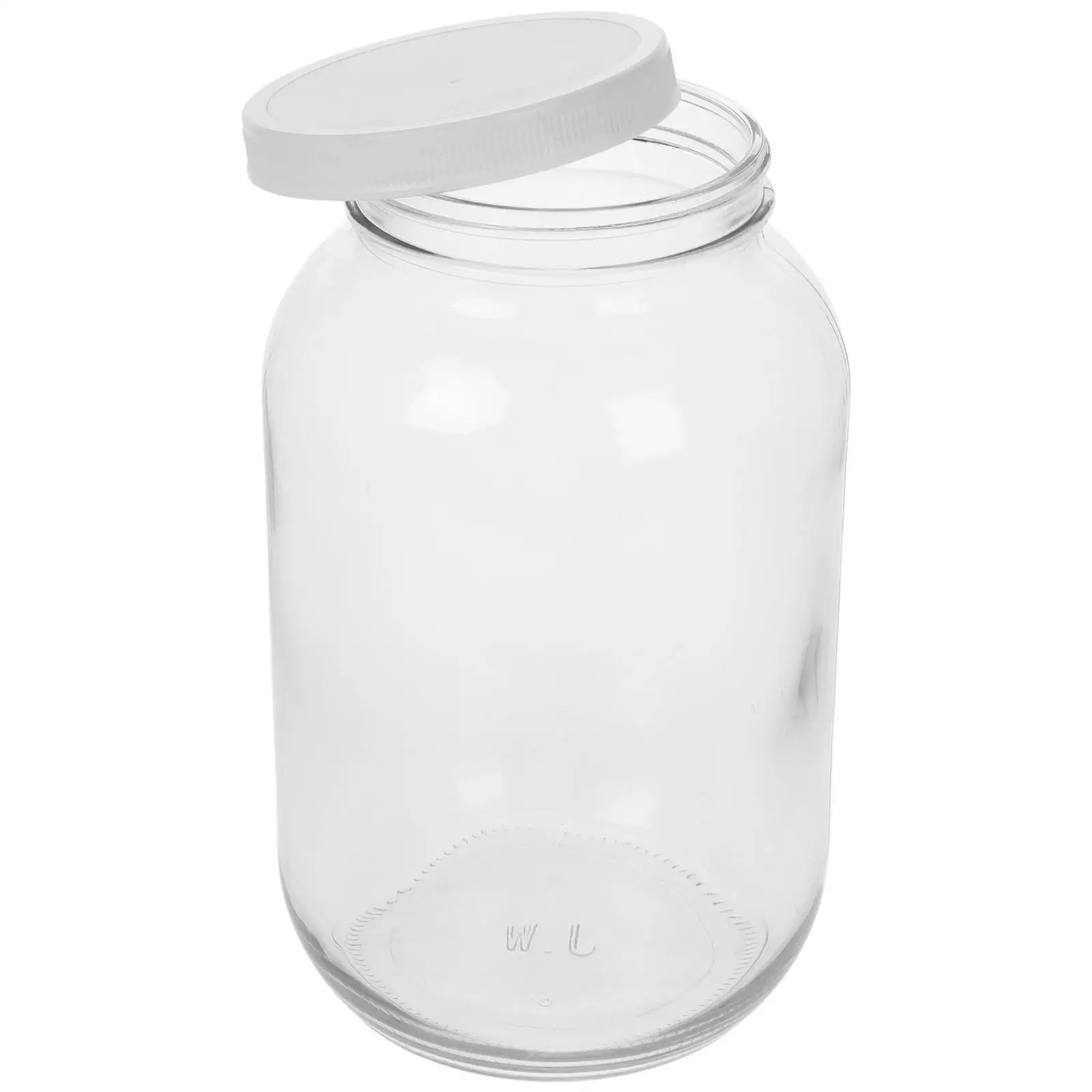 

1 Gallon Large Glass Jar Storage Bottle Airtight Lid Fermenting Bucket Canning Containers Kimchi Pickling Wide Mouth Kitchen