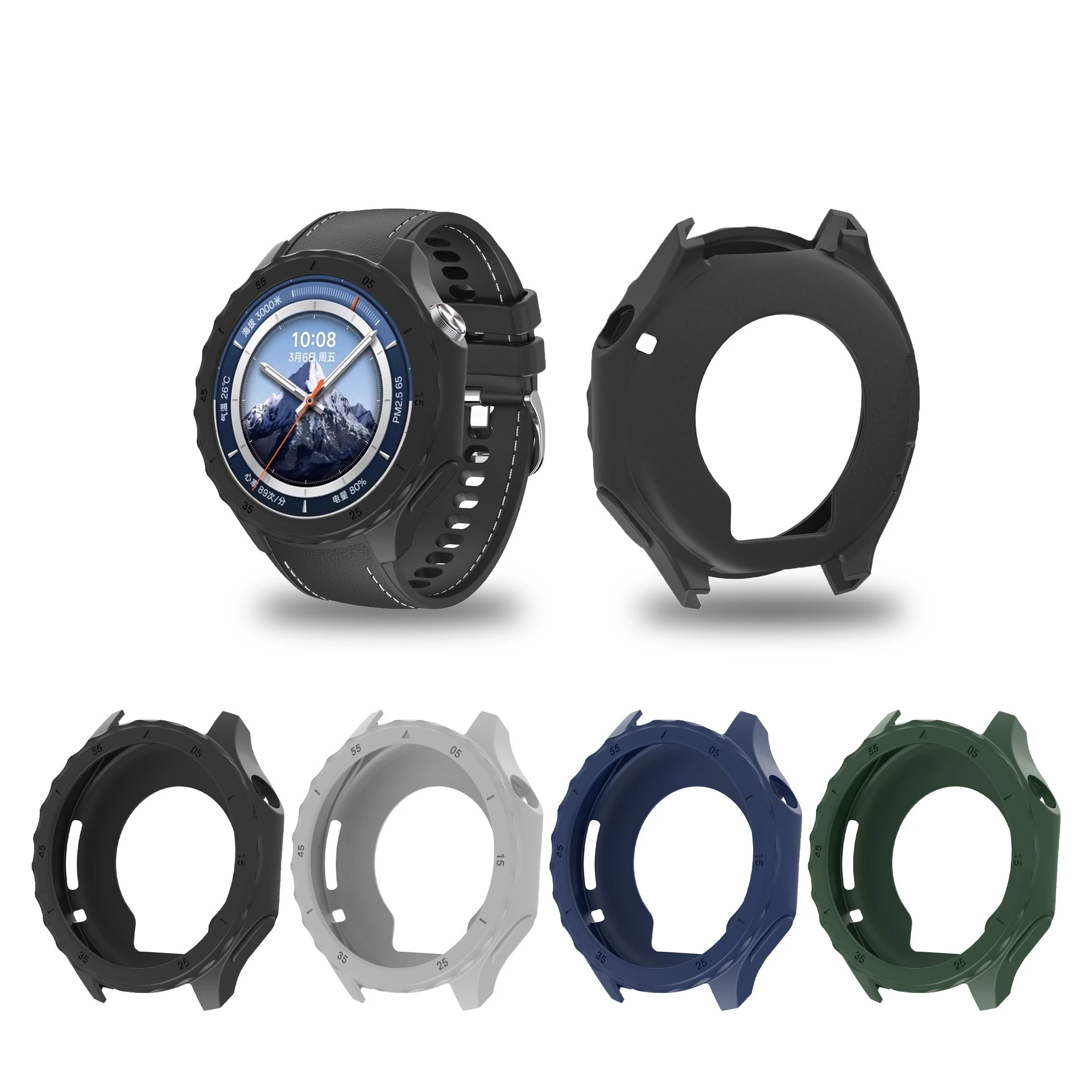 Silicone Watch Case Suit for Oppo Watch X2 TPU Haf- Pack Protective Watch Case