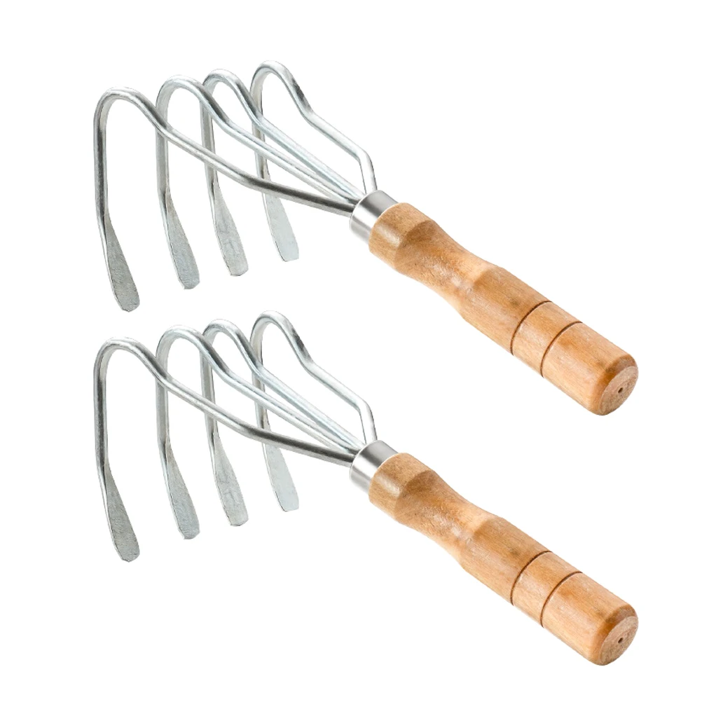 

2pcs Stainless Steel Handheld Beach Clamming Tool Oyster Digger Scooper Sand Digging Tool Seafood Claw Rakes Set