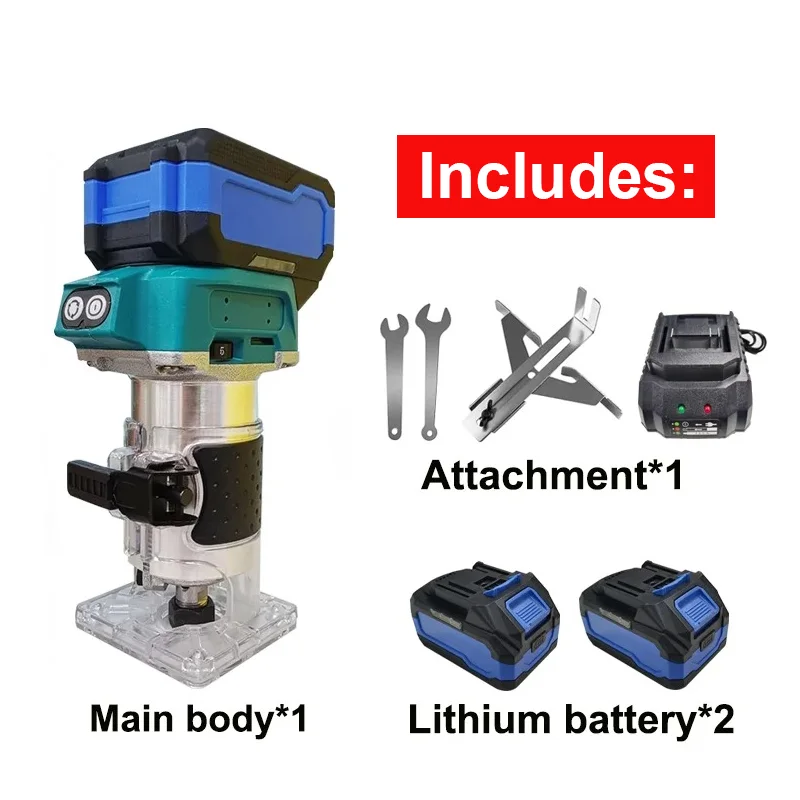 5-Gang bürstenloser Motor, kabellose Kraftmaschine für Getränkebearbeitung, Fräswerkzeug, Tiefdruck und Nutenfräsen – Detail 1