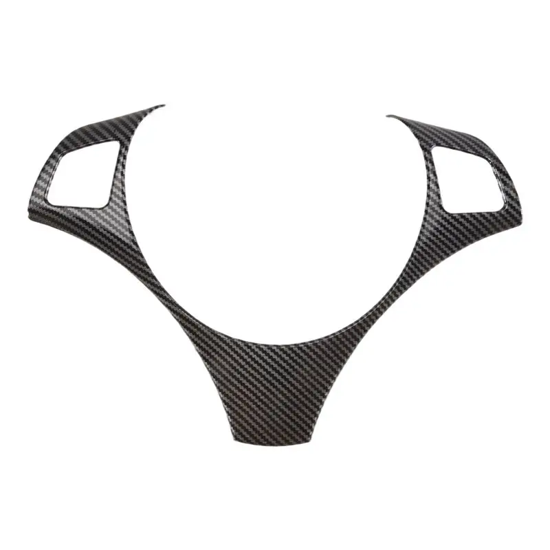 A01K-For BMW E90 3 Series E90 E92 320I 330I 325I 2005-2012 Car Steering Wheel Decoration Trim Accessories, ABS Carbon Fiber