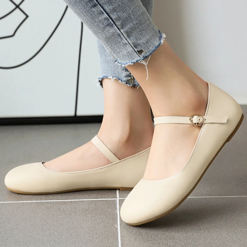 

Весенние женские туфли на плоской подошве, 2026, повседневные элегантные розовые, белые лоферы телесного цвета, обувь на плоской подошве для девочек, повседневная танцевальная обувь с ремешками на щиколотке для девочек