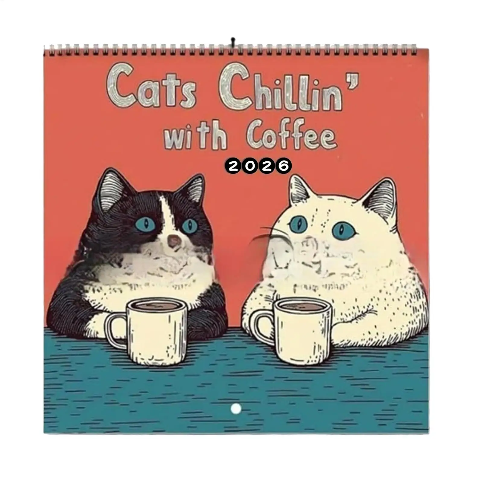 

2026 Cute Cat Calendar Kitten Pattern Calendar Work Plan Calendar Hangable Calendar Suitable For Bedroom Office School