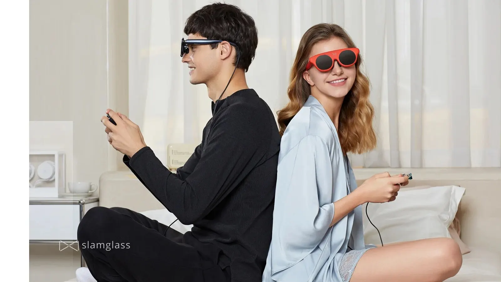 Occhiali intelligenti Slamglass Vision Air MR VR Fov 50 ° Schermo Private Cinema MR Nota di visualizzazione: Solo blu