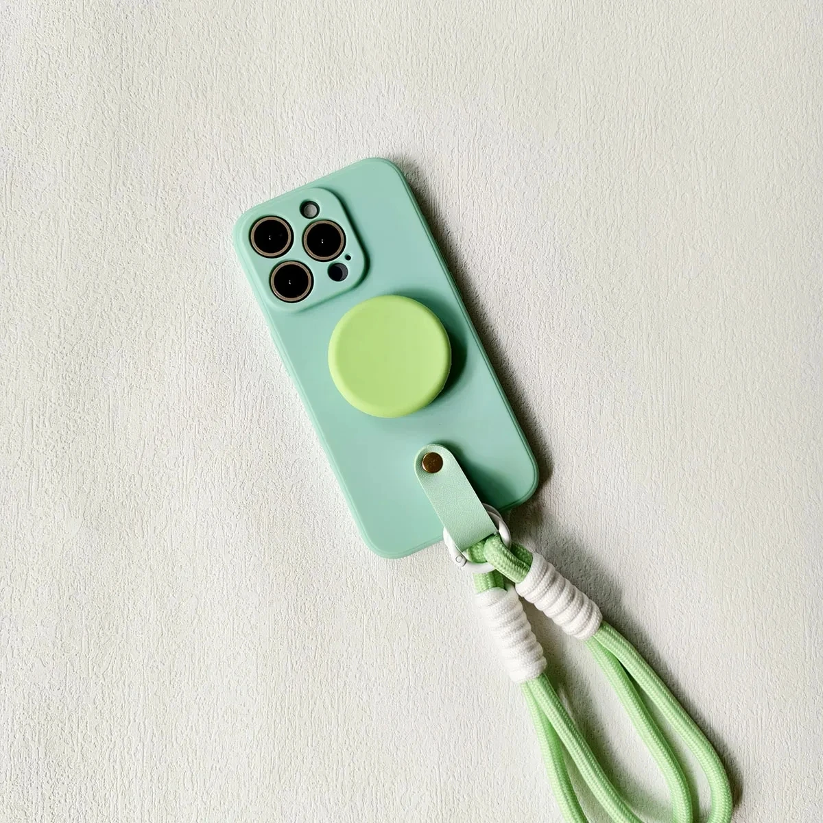 Lanyard Wrist Strap Stand Phone Holder Silicone Case for Iphone 15 14 13 12 11 Pro XS Max Mini XR X 8 7 6 6S Plus SE 2020 Cover