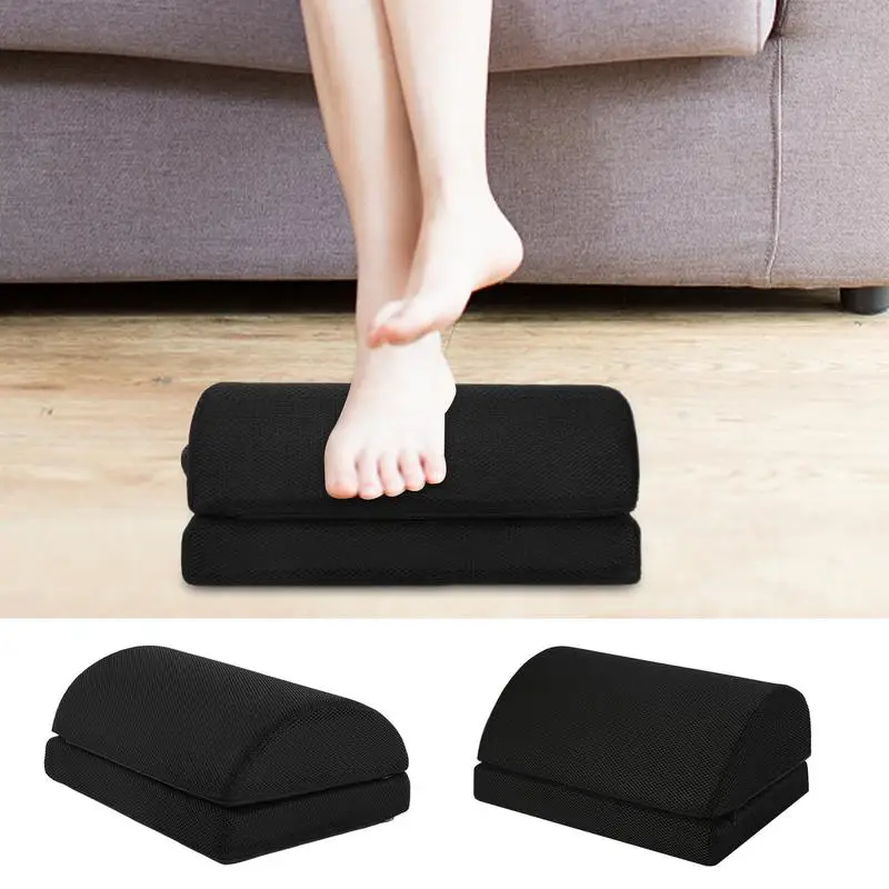 Foot Rest Under Desk For Office Use Adjustable Double Layer Under Desk Foot Rest For Office Memory Foam Desk Foot Rest Ergonomic