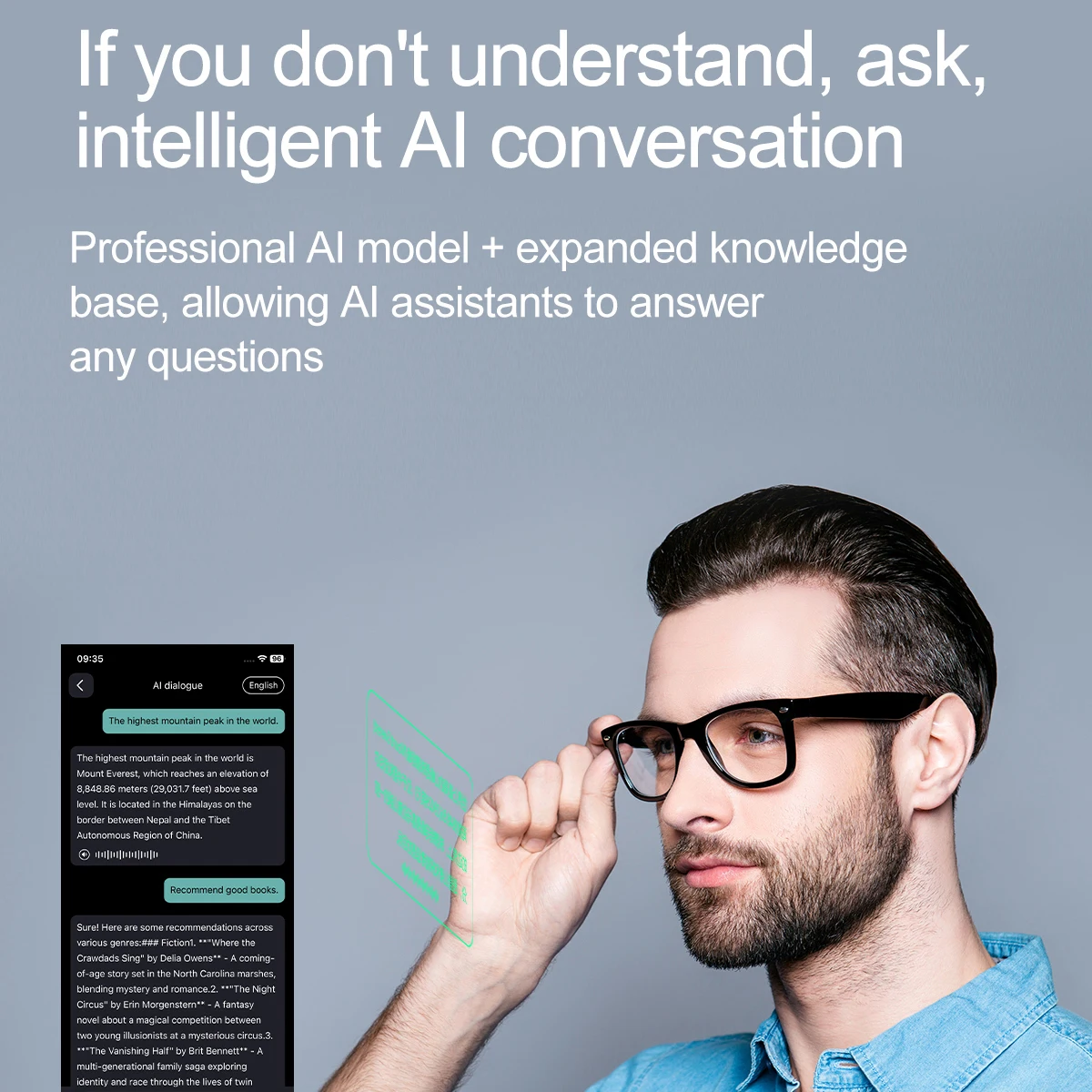 AI ترجمة ذكي نظارات الأسنان الزرقاء HD دعوة للماء النظارات الذكية مساعد صوت الموسيقى المضادة للضوء الأزرق النظارات الشمسية