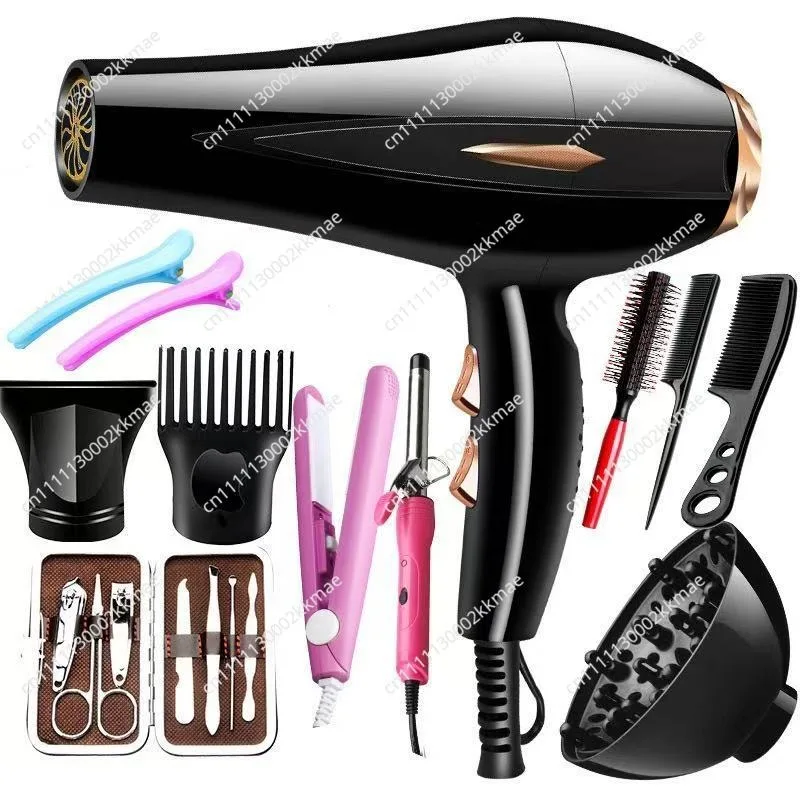 Professional 4000W Powerful Hair Dryer Fast Styling Blow Dryer Hot and Cold Adjustment Air Dryer Nozzle for Barber Salon Tools