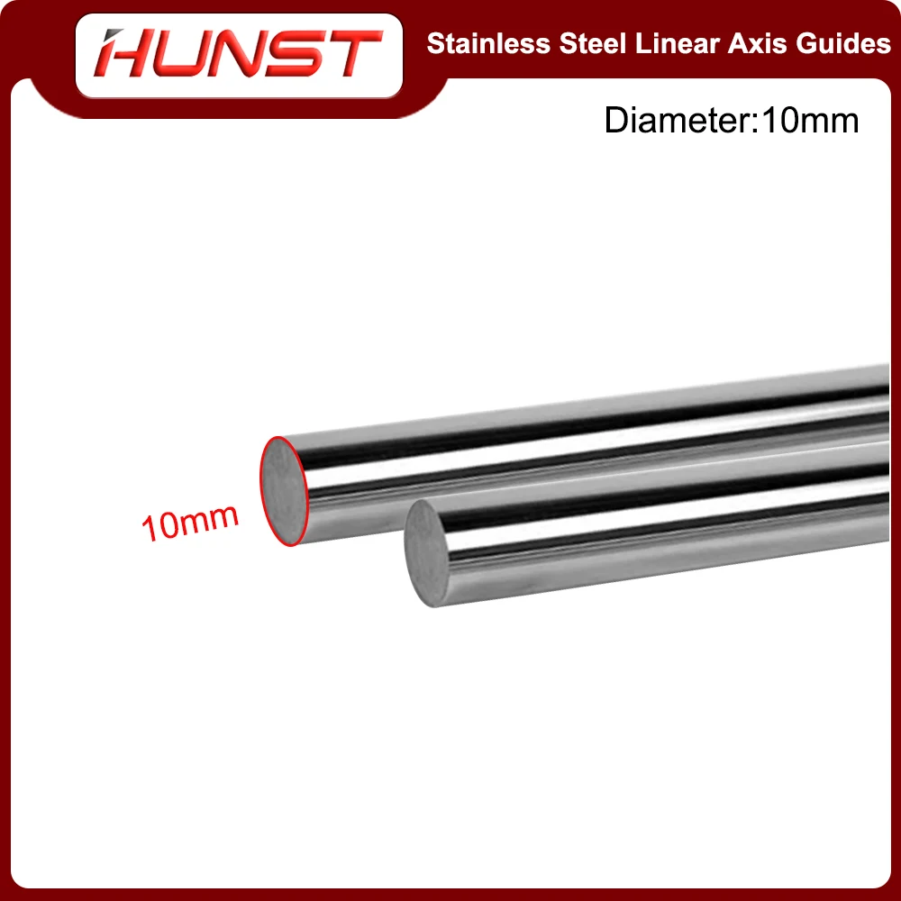 HUNST الفولاذ المقاوم للصدأ قضيب خطي قطر 10 مللي متر/12 مللي متر آلة أداة الخطي محور دليل المحور البصري دليل السكك الحديدية الشريحة السكك الحديدية