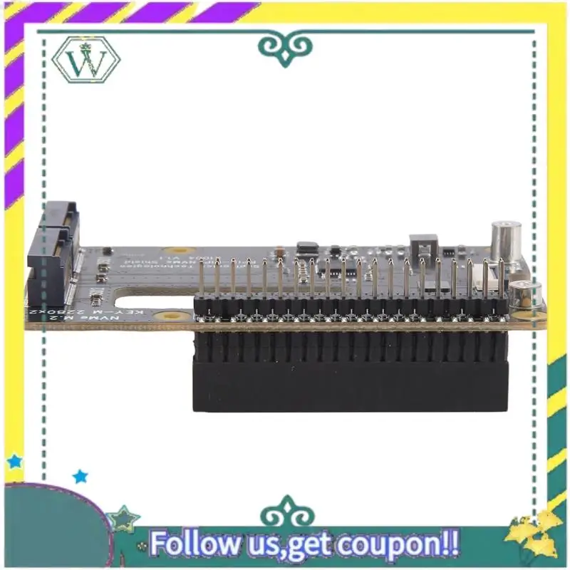 

НОВЫЙ X1004 для Raspberry Pi 5 PCIE к M.2 NVME, двойная плата расширения SSD, двойная 2280, черная печатная плата, НЕ поддержка BOOT от NVME SSD