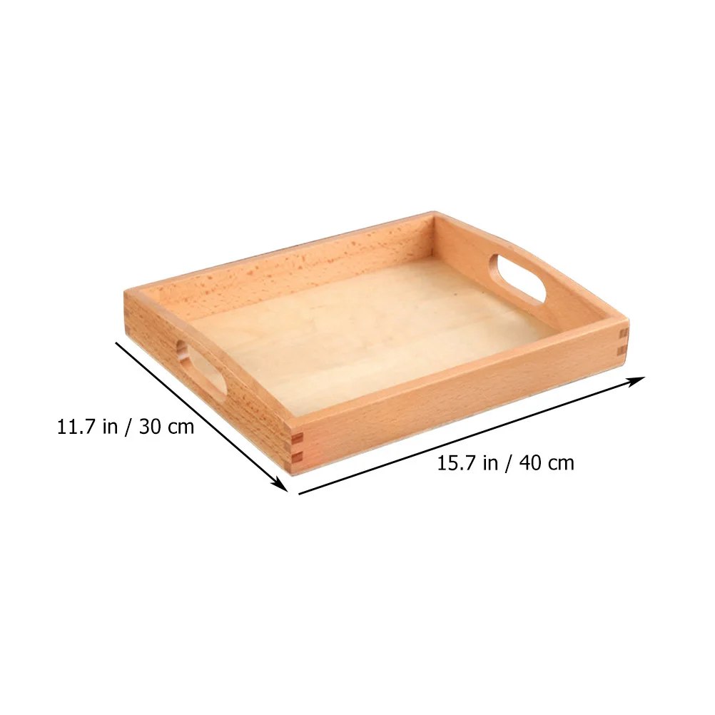

Wooden Tray with Handles Spacious Portable Serving Box for Parties Offices Bathrooms Dressing Tables Organizer