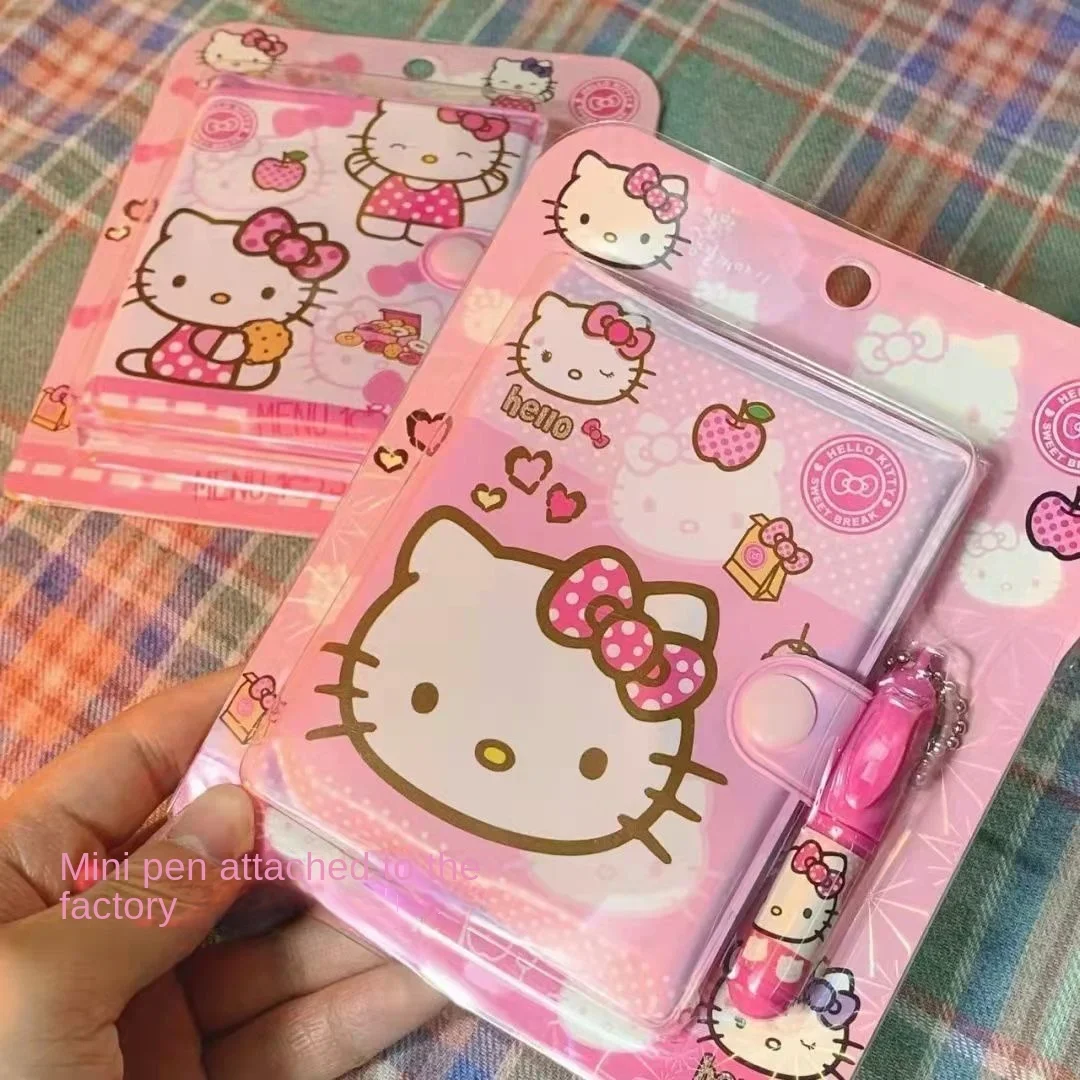 Hello Kitty Notepad Suit Memorandum Cute Cartoon Girl Portable Mini Diary Student Kawaii Cat Head Stationery School Supplies