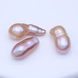 3pcs/lot Natural Freshwater Pearl Beads No Hole Irregular Pearl Loose Beads for DIY Necklace Jewelry Accessories