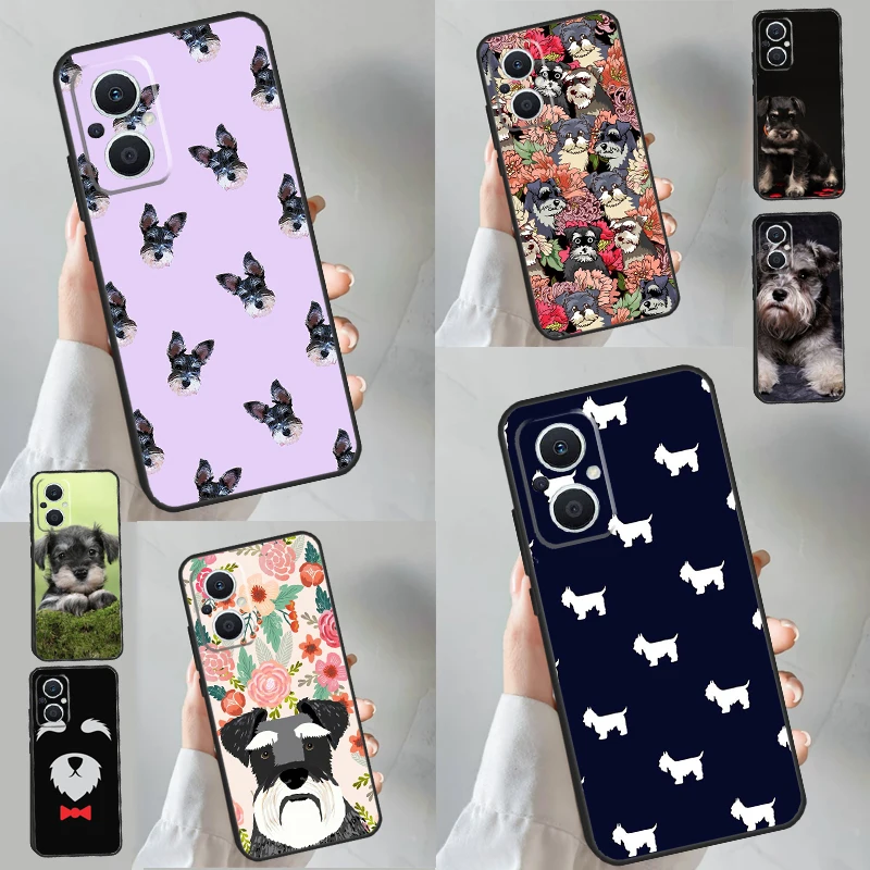 Schnauzer Puppy Dog Case For OPPO Reno 4Z 5Z 8T 10 11 Pro 11F 5 6 7 8 Lite OPPO Find X5 X6 Pro X2 X3 Neo Cover