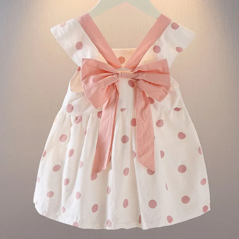 

Summer Backless Dress Girl Kid Clothes Bow Princess Dress Wedding Costume Toddler Girl Outfit Causal Tracksuit Children A1010