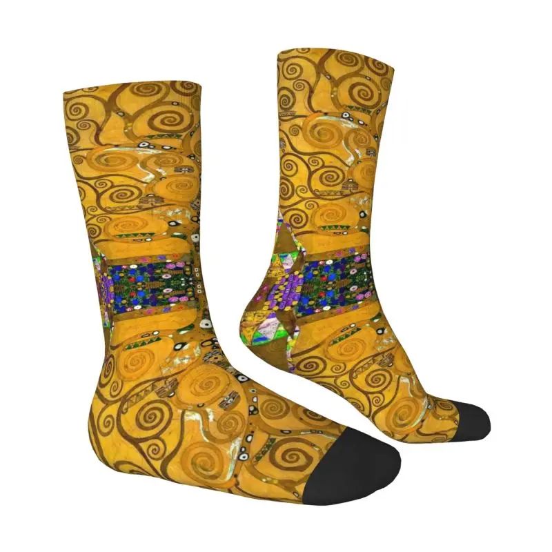 Custom Fashion Mens Tree Of Life By Gustav Klimt Dress Socks Unisex Warm Comfortable 3D Printed Painting Art Crew Socks