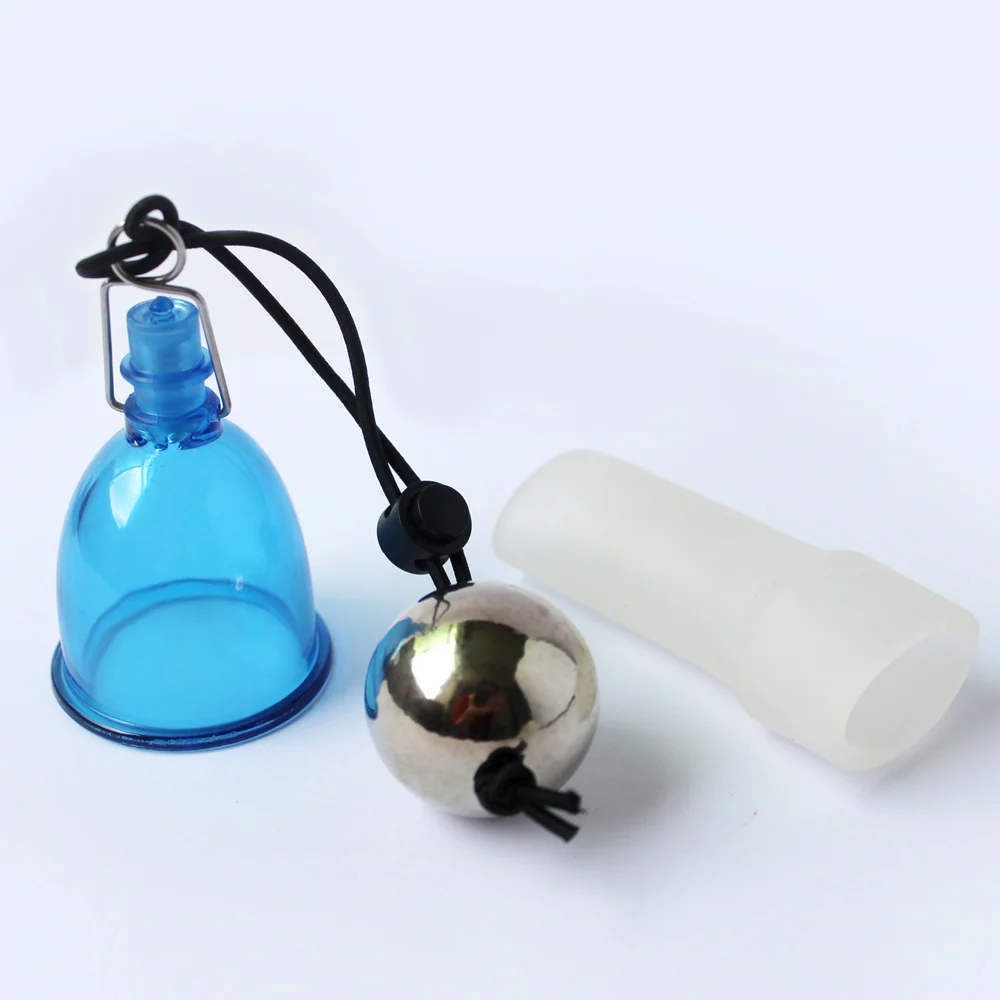 Male Dick Vacuum Pump Penis Extender Enhancement Enlargement Chain Hanger Stretcher lengthening Cup Gravity ball Exercise System