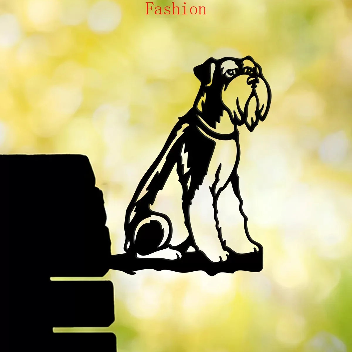 

Metal Schnauzer Silhouette Puppy Dog Decor Sign Cutout Rustic Outdoor Home & Garden Decor Housewarming Gift for Dog Lover wall