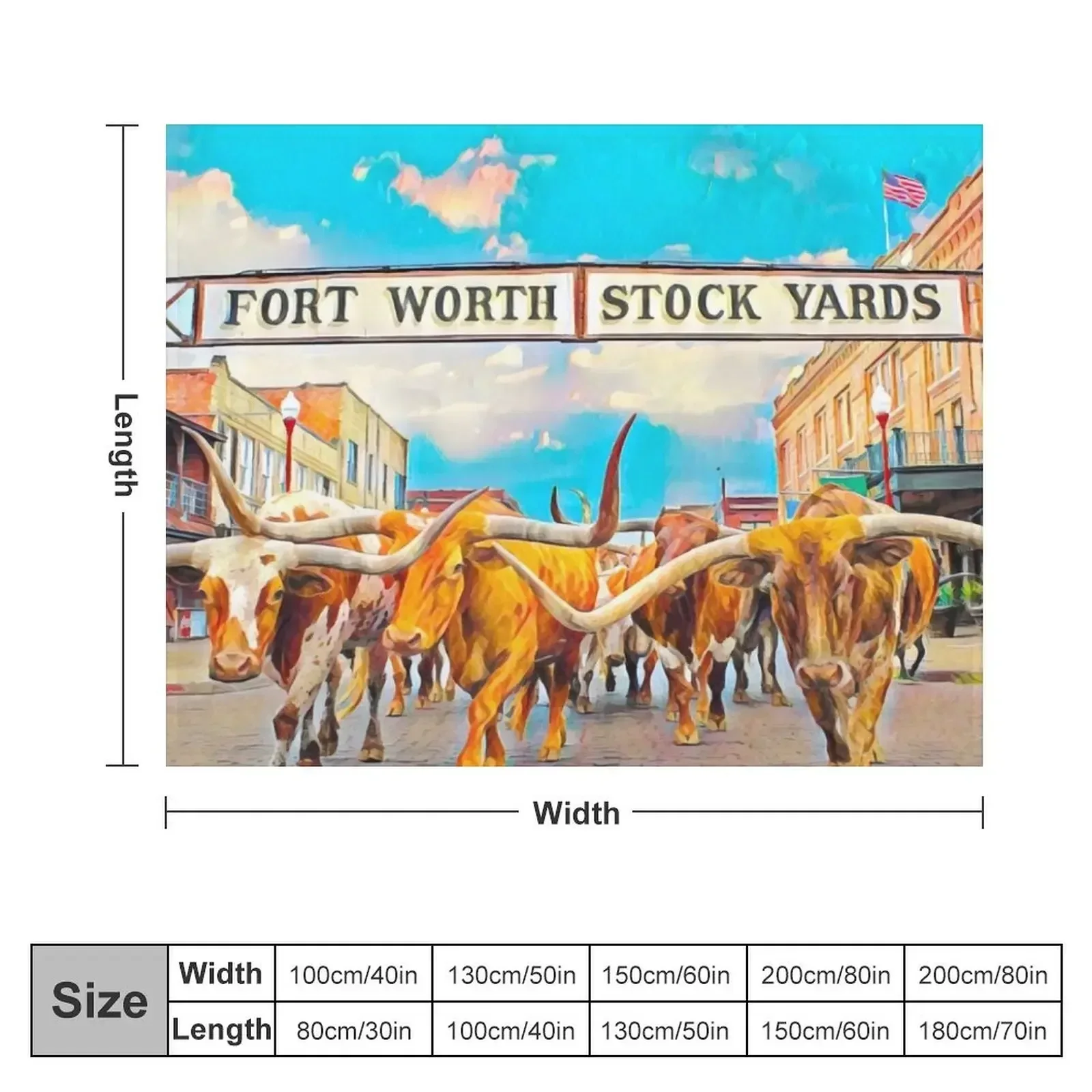 Fort Worth, Texas Throw Blanket For Decorative Sofa Blankets Sofas Of Decoration Bed Fashionable Blankets